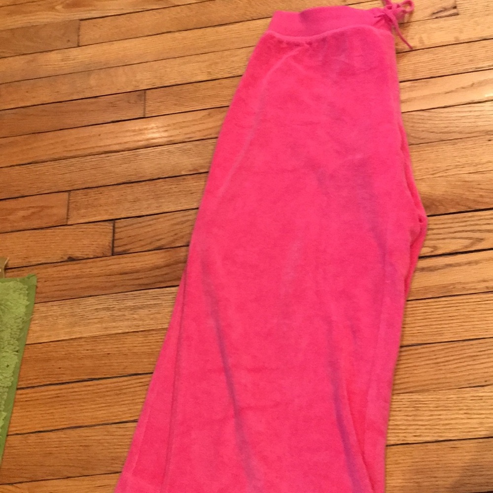 Pink exercise capris